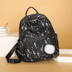 Flower Pattern Backpack Purse Layer Preppy School Bag Women's All Match