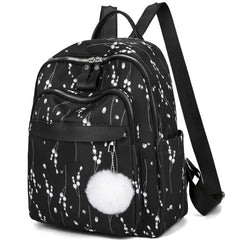 Flower Pattern Backpack Purse Layer Preppy School Bag Women's All Match