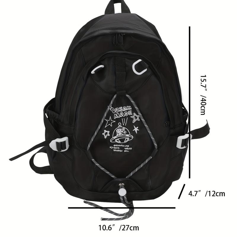 Y2K Drawstring Schoolbag Large Capacity Backpack