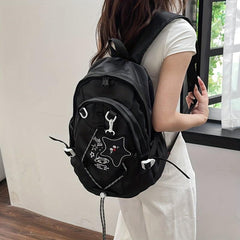 Y2K Drawstring Schoolbag Large Capacity Backpack