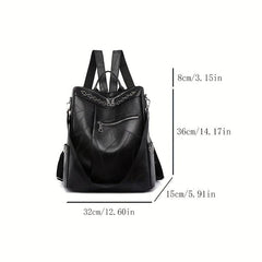 Vintage Convertible Backpack Purse Retro Two way Preppy Daypack