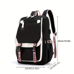 Large Capacity Preppy School Laptop BookBag