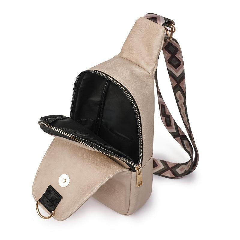 Vintage Crossbody Chest Bag Retro Sling Bag Women's Casual Shoulder Purse