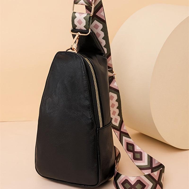 Vintage Crossbody Chest Bag Retro Sling Bag Women's Casual Shoulder Purse