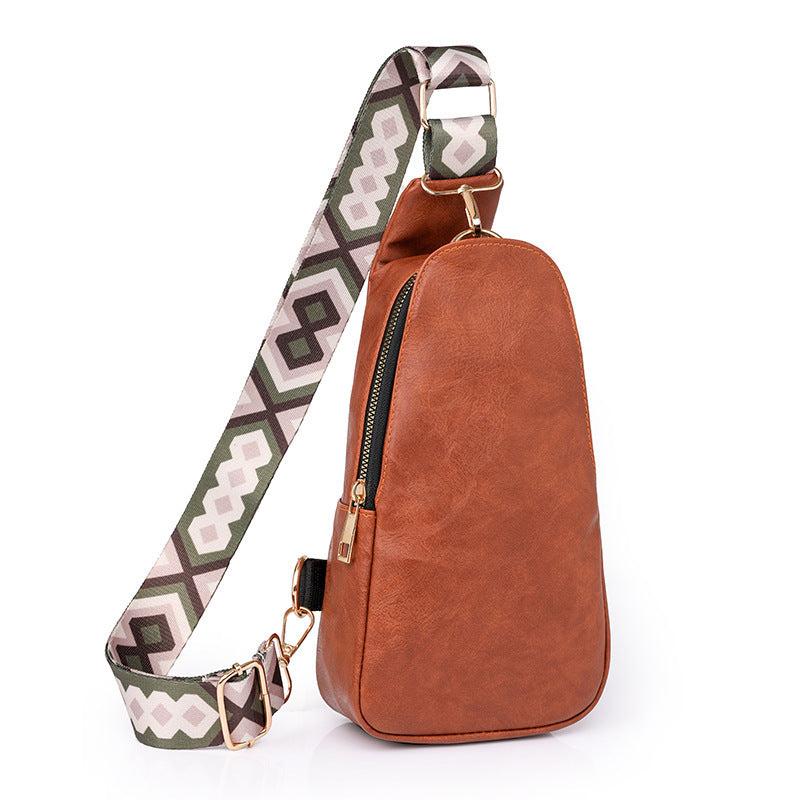 Vintage Crossbody Chest Bag Retro Sling Bag Women's Casual Shoulder Purse