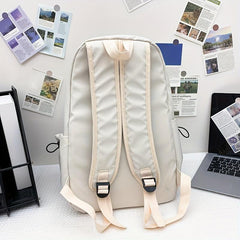 Large Capacity Preppy Backpack School Laptop BookBag Casual Travel Daypack