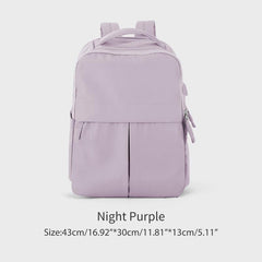 Large Capacity Preppy Backpack Zipper Storage Daypack School Bag