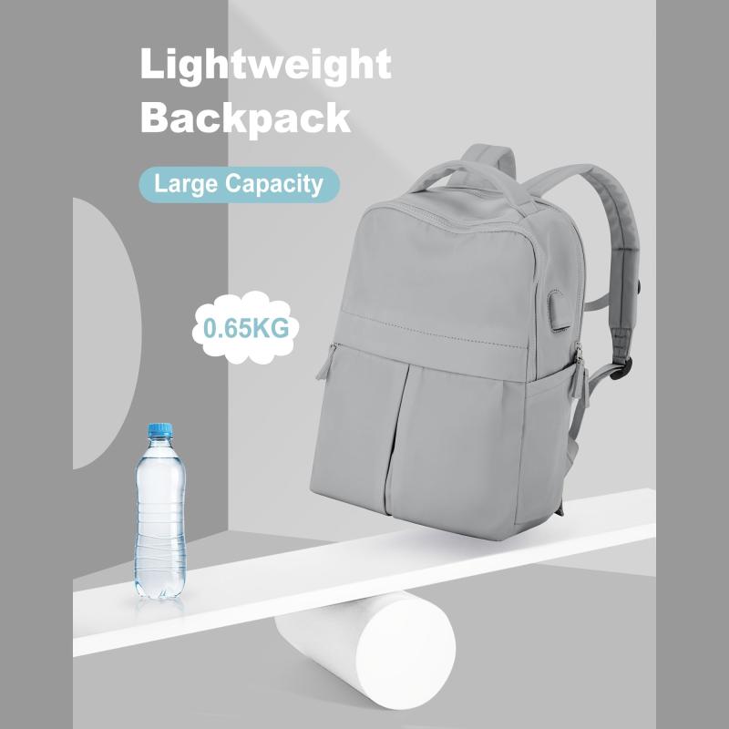 Large Capacity Preppy Backpack Zipper Storage Daypack School Bag