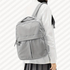Large Capacity Preppy Backpack Zipper Storage Daypack School Bag