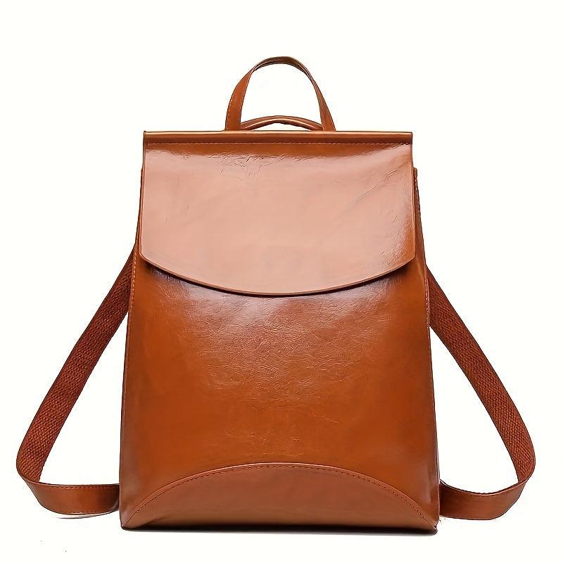 Vintage Flap Backpack Purse Retro Two Way Preppy School Bag