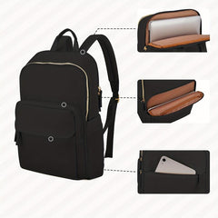 Casual Zipper Backpack All Match Daypack Business Laptop Bag