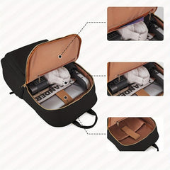 Casual Zipper Backpack All Match Daypack Business Laptop Bag