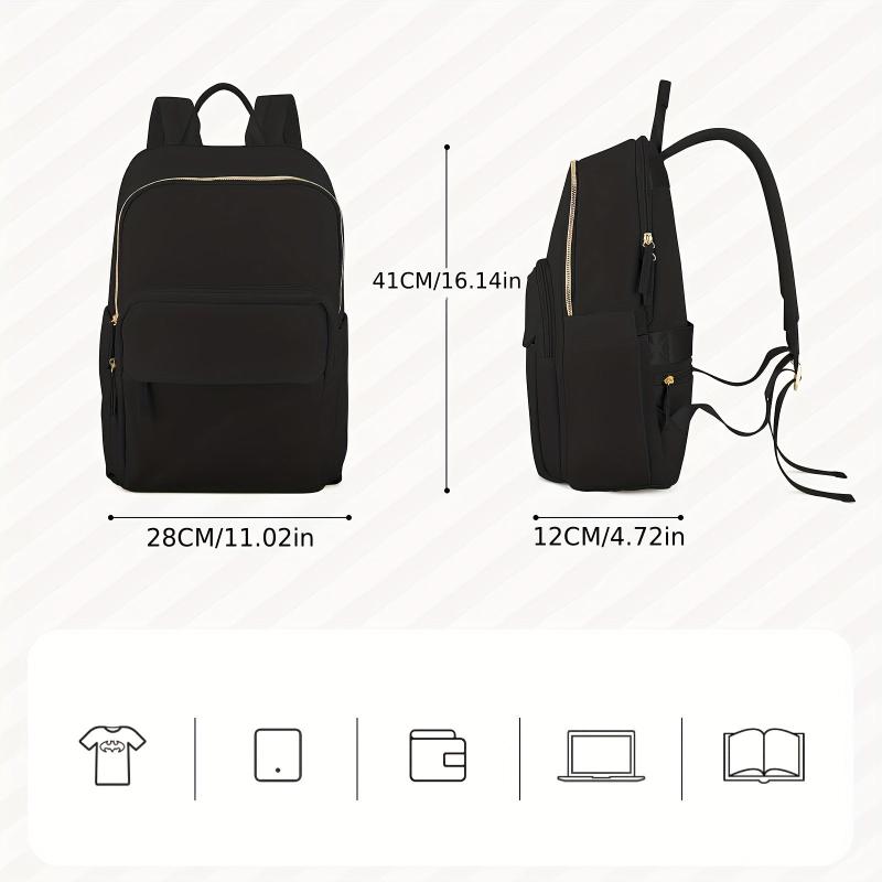 Casual Zipper Backpack All Match Daypack Business Laptop Bag