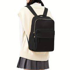 Casual Zipper Backpack All Match Daypack Business Laptop Bag