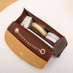 Geometric Pattern Crossbody Bag Top Handle Purse Chain Shoulder Bag