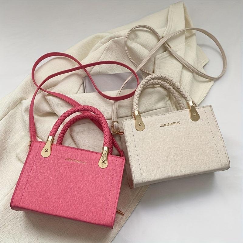 Letter Graphic Tote Bag Crossbody Satchel for Shopping