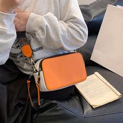 Double Zip Crossbody Bag with Ethnic Strap