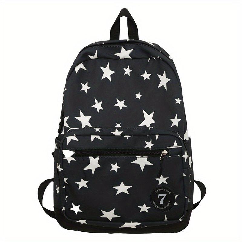 Leisure Ins Star Printed Backpack Large capacity Travel Bag