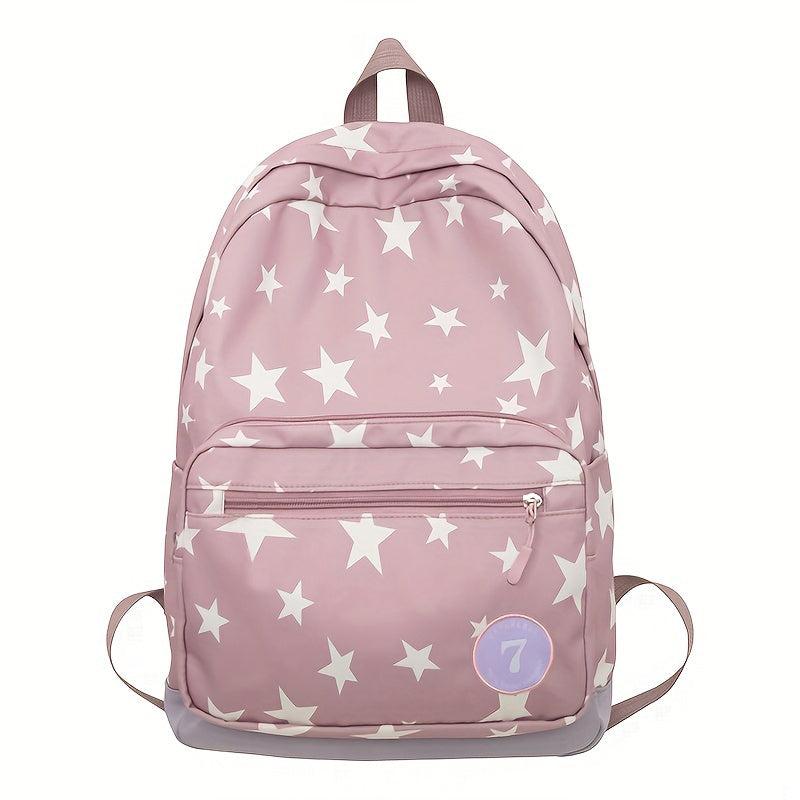 Leisure Ins Star Printed Backpack Large capacity Travel Bag
