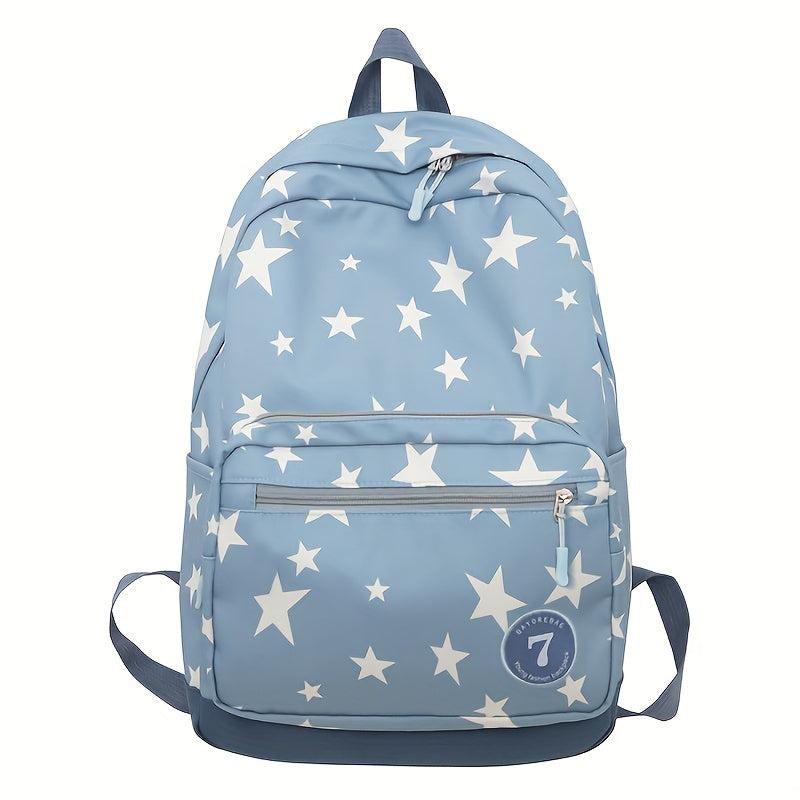 Leisure Ins Star Printed Backpack Large capacity Travel Bag