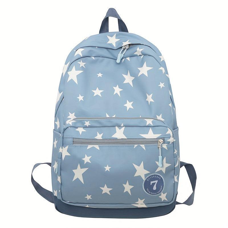 Leisure Ins Star Printed Backpack Large capacity Travel Bag
