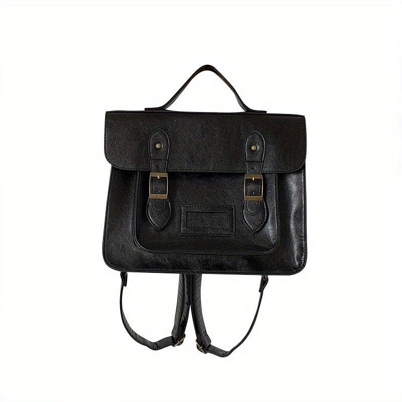 Vintage Preppy Handbag School Flap Backpack Storage Bag