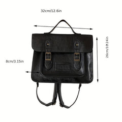 Vintage Preppy Handbag School Flap Backpack Storage Bag