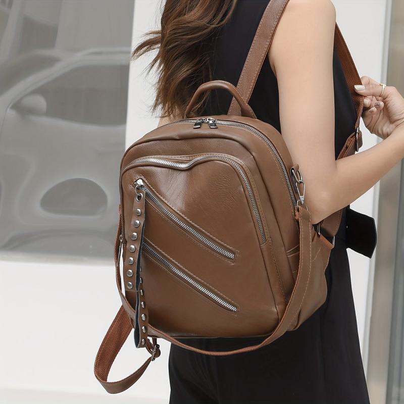Vintage Convertible Backpack Purse Retro Anti Theft Travel Bag