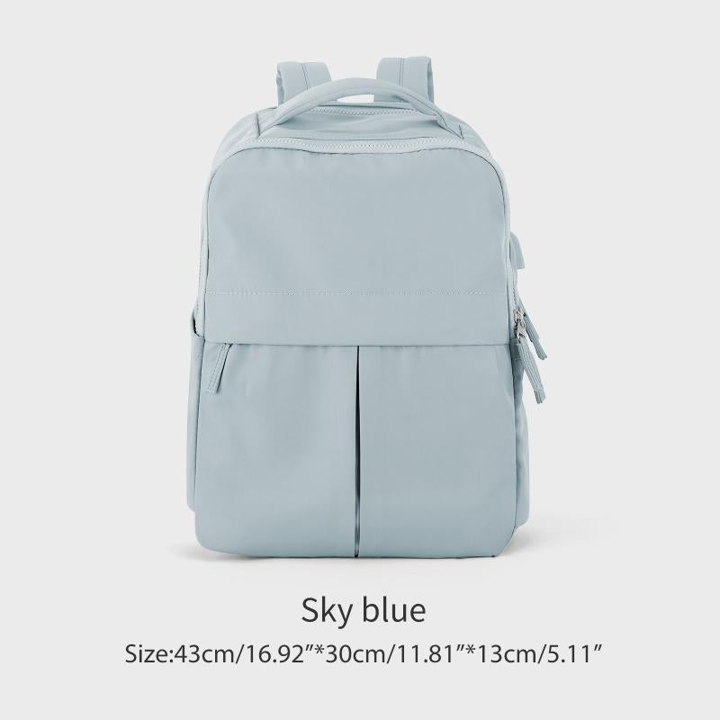 Minimalist Large Capacity Backpack Solid School Bag Laptop Storage