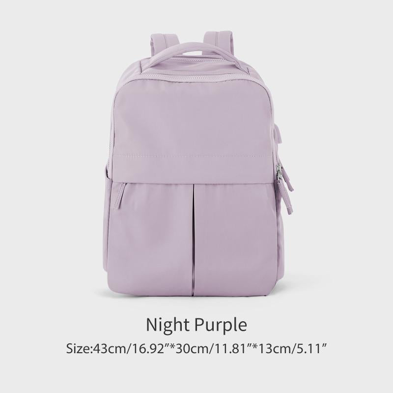 Minimalist Large Capacity Backpack Solid School Bag Laptop Storage
