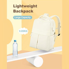 Minimalist Large Capacity Backpack Solid School Bag Laptop Storage
