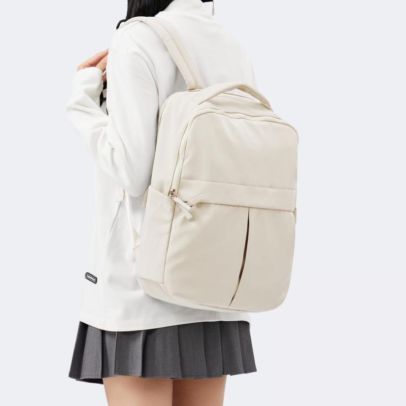 Minimalist Large Capacity Backpack Solid School Bag Laptop Storage