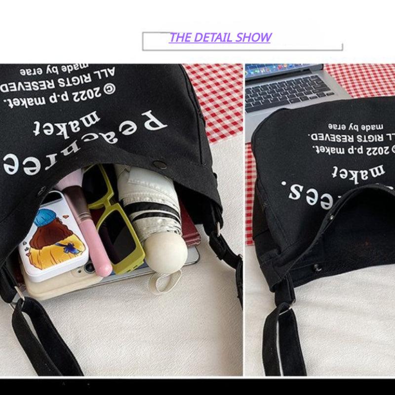 Canvas Crossbody Bag Large Capacity Hobo Bag Shoulder Bag