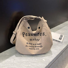 Canvas Crossbody Bag Large Capacity Hobo Bag Shoulder Bag