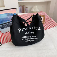 Canvas Crossbody Bag Large Capacity Hobo Bag Shoulder Bag