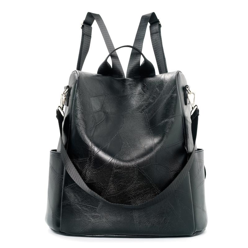 Embossed PU Leather Backpack Solid Backpack For Women