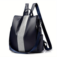 Retro Rhinestone Decor Backpack Purse Convertible Shoulder Bag