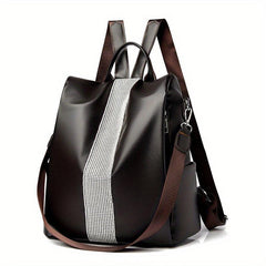 Retro Rhinestone Decor Backpack Purse Convertible Shoulder Bag