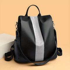 Retro Rhinestone Decor Backpack Purse Convertible Shoulder Bag