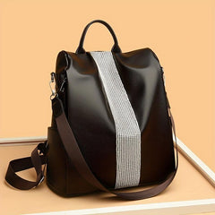 Retro Rhinestone Decor Backpack Purse Convertible Shoulder Bag