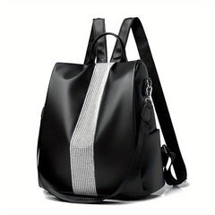Retro Rhinestone Decor Backpack Purse Convertible Shoulder Bag