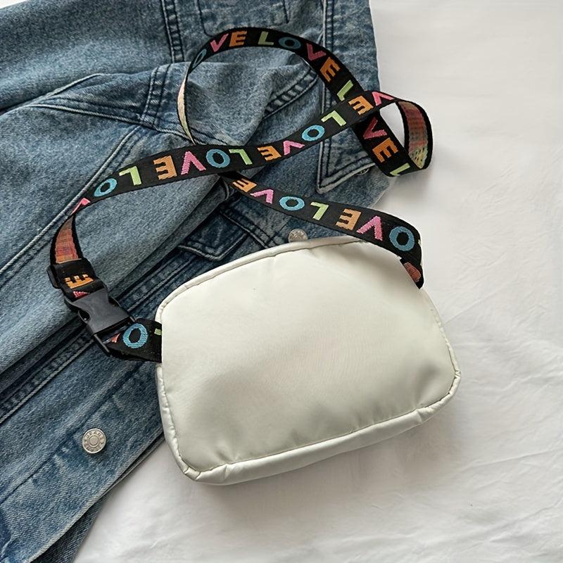 Butterfly Decor Casual Chest Bag Nylon Sling Bag