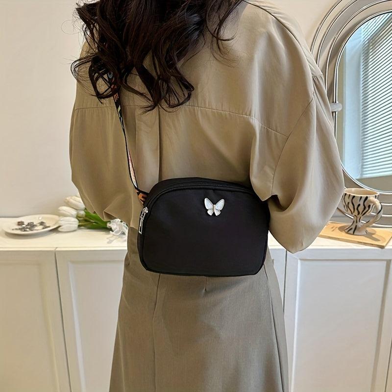Butterfly Decor Casual Chest Bag Nylon Sling Bag