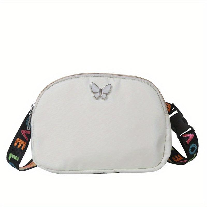 Butterfly Decor Casual Chest Bag Nylon Sling Bag