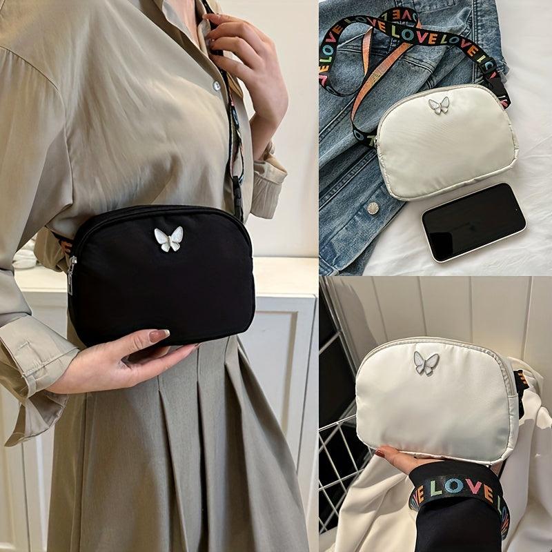 Butterfly Decor Casual Chest Bag Nylon Sling Bag