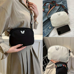 Butterfly Decor Casual Chest Bag Nylon Sling Bag