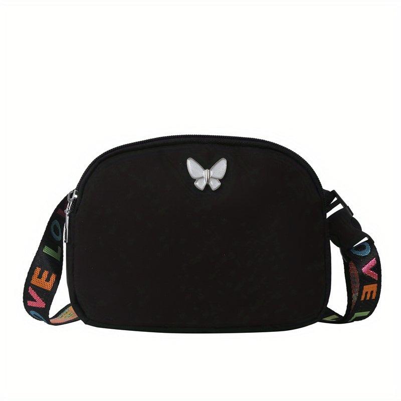 Butterfly Decor Casual Chest Bag Nylon Sling Bag