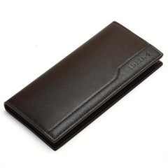 Men's Leather Long Wallet Card Holder Clutch Bag Money Clip