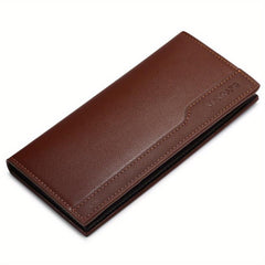 Men's Leather Long Wallet Card Holder Clutch Bag Money Clip
