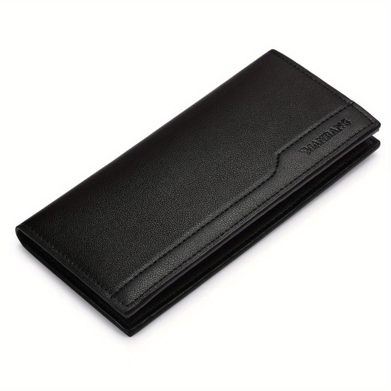 Men's Leather Long Wallet Card Holder Clutch Bag Money Clip